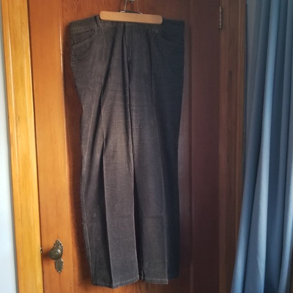 Vintage 90s, needle cord, fine corduroy pants, 4 pockets, Focus, L, gray - Picture 2 of 11